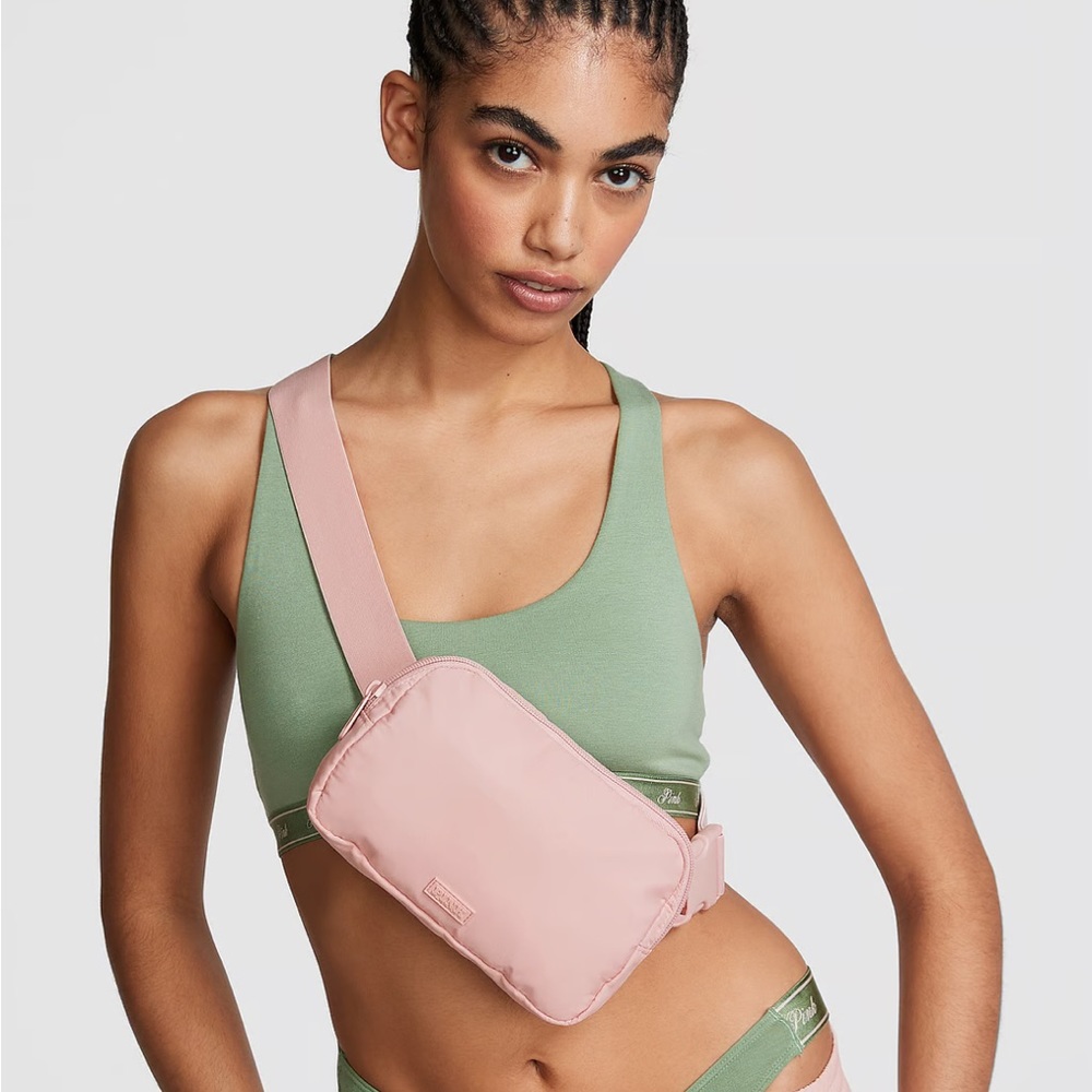 NWT Pink VS Essential Belt Bag in pink color